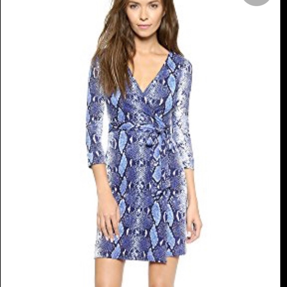 Authentic Vintage Diane von Furstenberg wrap dress python print.
